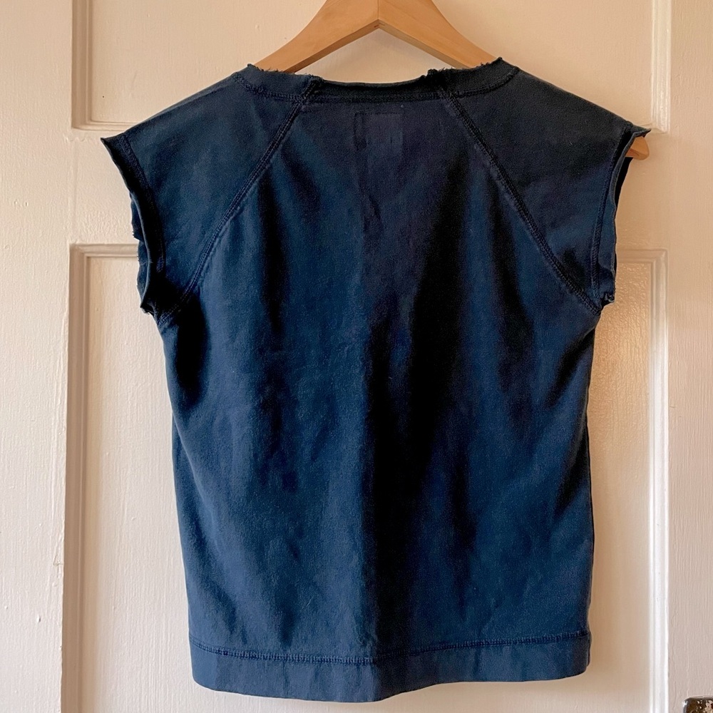 NWT Lucky Brand Logo Muscle Tee Navy Blue - Small - Picture 3 of 3